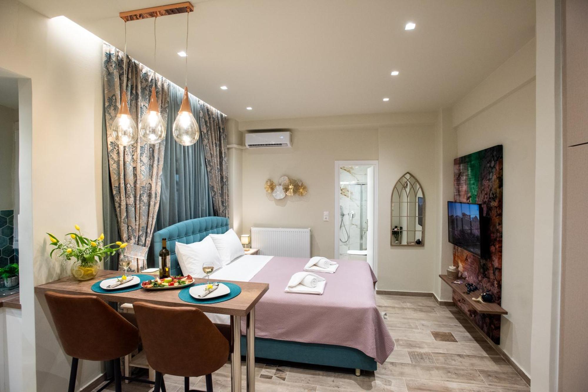 Blue Ark Romantic Studio Under Acropolis Atenas Exterior foto